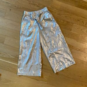 Silver Zara high waisted pants